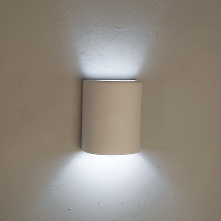 Luxury Lighting Gilly 10 in. High Ceramic Outdoor Wall Light, Paintable White Bisque 101-00 W-ud-7